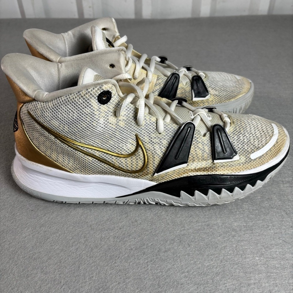Nike Kyrie 7 Pale Ivory Metallic Gold Basketball Shoes CQ9326-101 Mens 11.5
